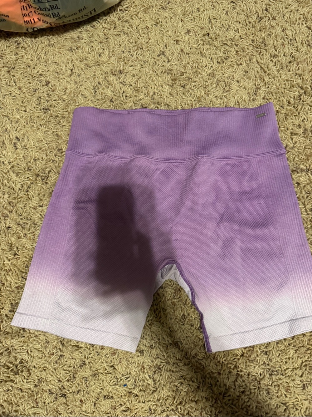PINK Victoria's Secret Lavender to White Ombre High-Waist Bike Shorts
